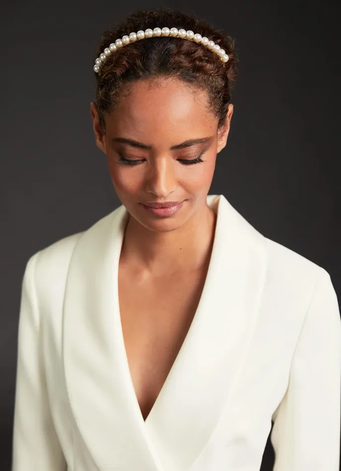 LK Bennett Eliza Pearl Headband Women Hair Accessories