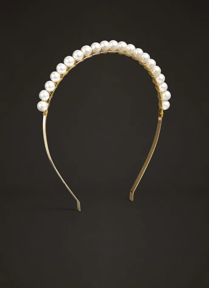 LK Bennett Eliza Pearl Headband Women Hair Accessories