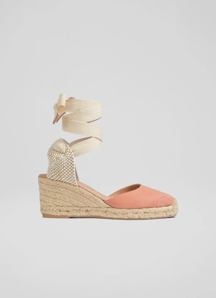 LK Bennett Maureen Clay Suede Espadrilles Women Sandals