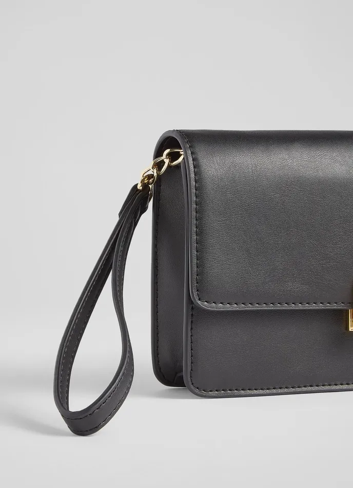 LK Bennett Otto Bordeaux Vegan Leather Shoulder Bag Women Clutch Bags