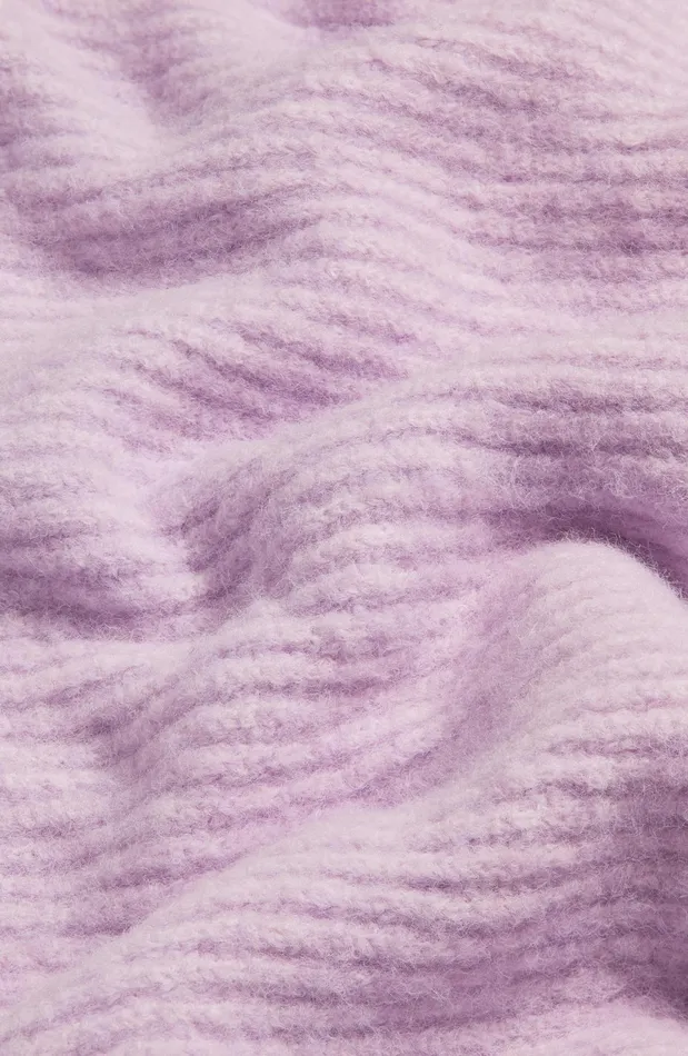 LK Bennett Sorella Lilac Rib Knit Snood Women Scarves and Wraps LK Bennett Sorella Lilac Rib Knit Snood Women Scarves and Wraps