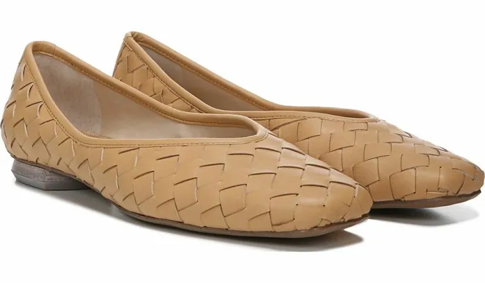 Loafers Women Franco Sarto Franco Ailee 4 Flat Camel Washed Faux Leather