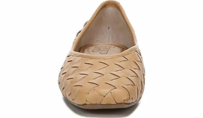 Loafers Women Franco Sarto Franco Ailee 4 Flat Camel Washed Faux Leather