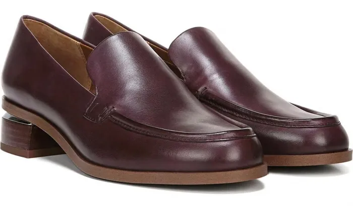 Loafers Women Franco Sarto Franco Newbocca Loafer Bordo Leather
