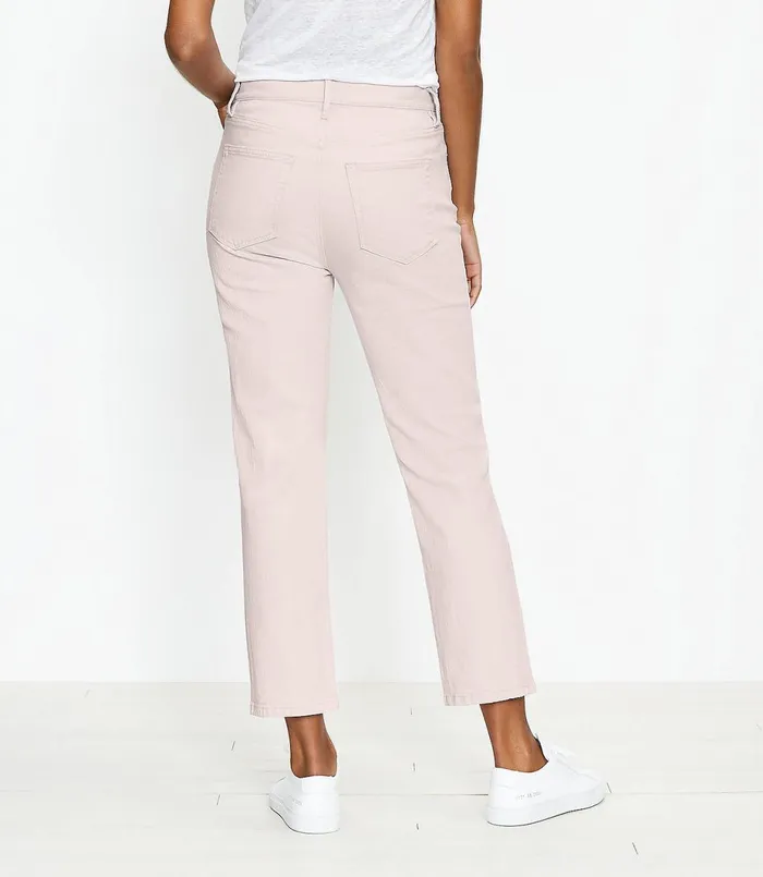 LOFT High Rise Straight Crop Jeans Wild Lilac Women Jeans