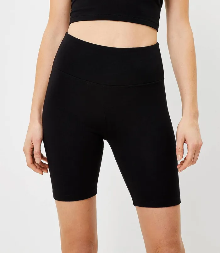 LOFT Lou and Grey Terry Bike Shorts Black Women Loungewear