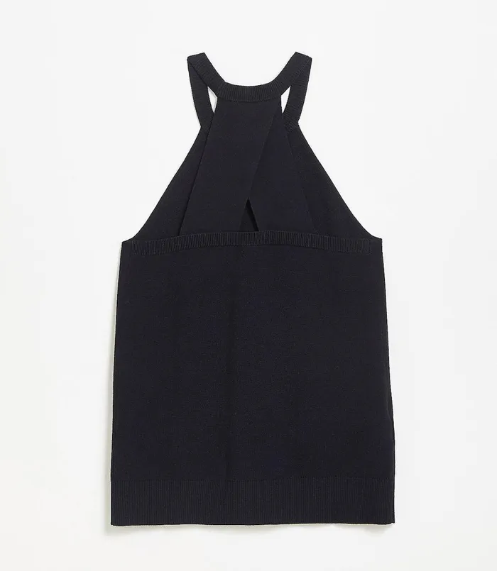 LOFT Petite Halter Sweater Forever Navy Women Petite Sweaters