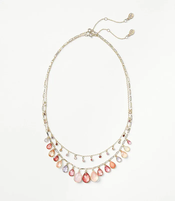 LOFT Summer Heat Layered Necklace Set Gold Women Jewelry
