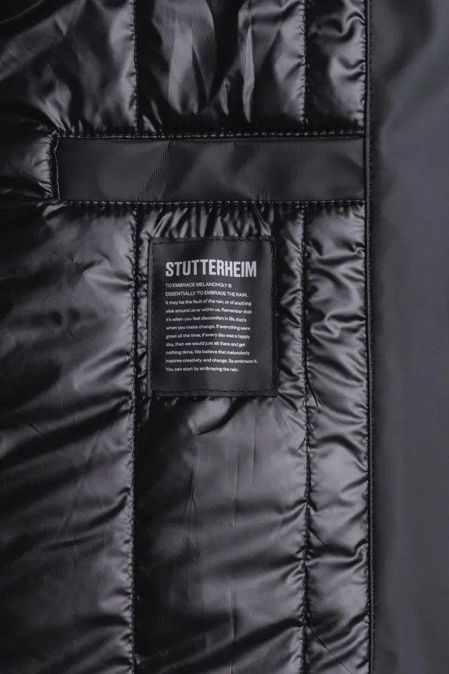 Long Raincoats Women Stutterheim Stockholm Long Winter Jacket Black