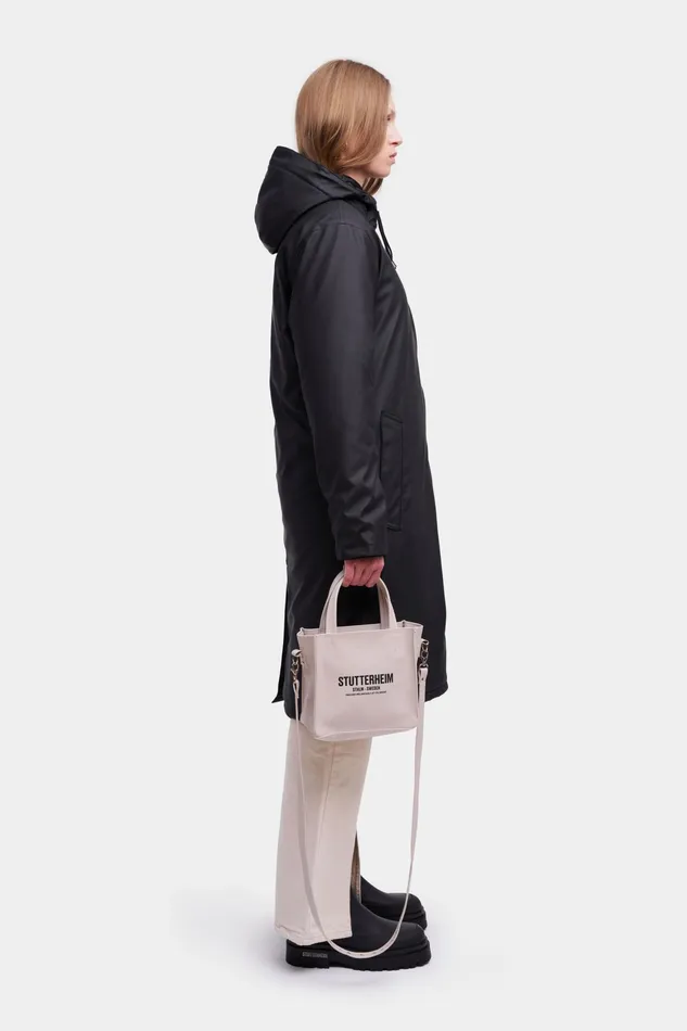 Long Raincoats Women Stutterheim Stockholm Long Winter Jacket Black