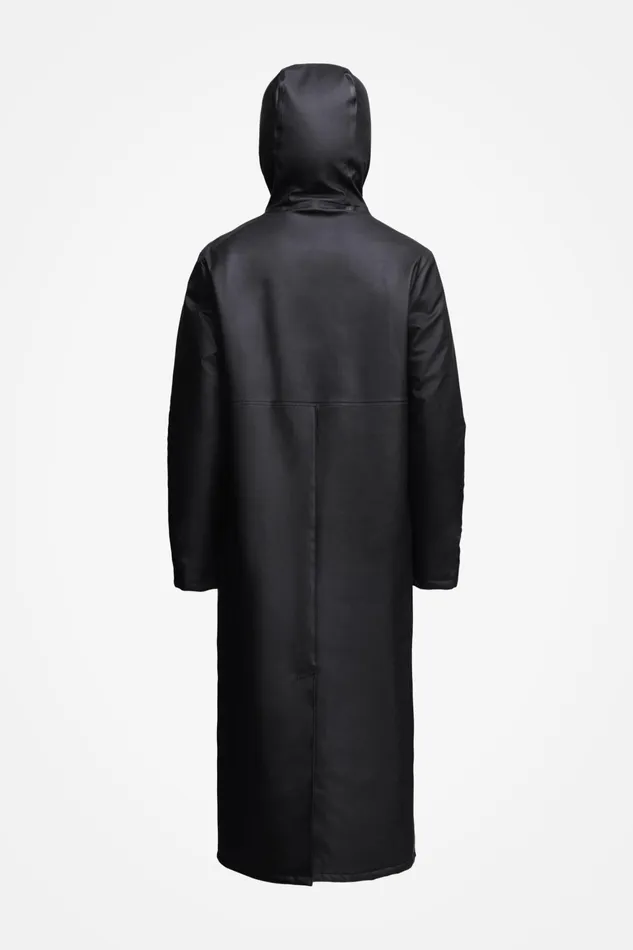 Long Raincoats Women Stutterheim Stockholm Long Winter Jacket Black