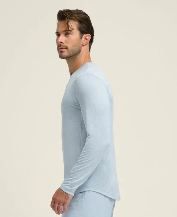 Long Sleeve Shirts Men Wilson Everyday Performance Tee Blue Fog Long Sleeve Shirts Men Wilson Everyday Performance Tee Blue Fog