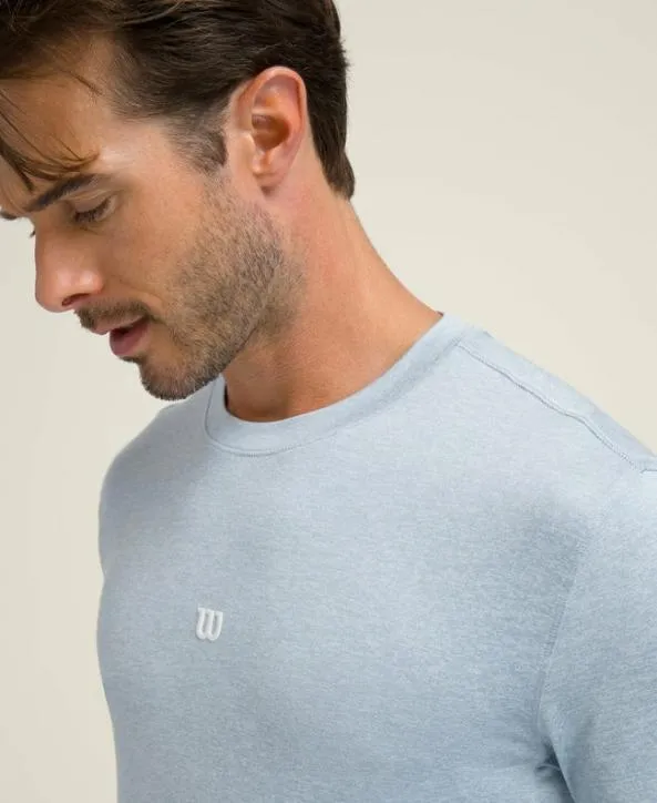 Long Sleeve Shirts Men Wilson Everyday Performance Tee Blue Fog Long Sleeve Shirts Men Wilson Everyday Performance Tee Blue Fog
