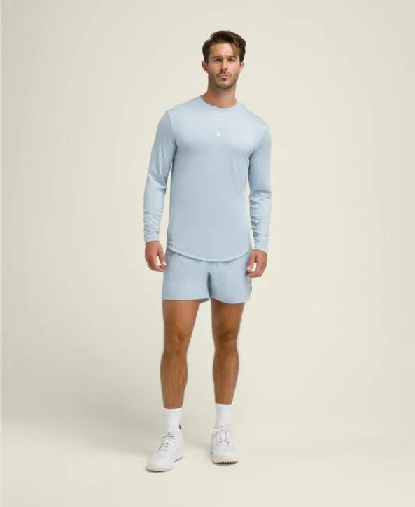 Long Sleeve Shirts Men Wilson Everyday Performance Tee Blue Fog Long Sleeve Shirts Men Wilson Everyday Performance Tee Blue Fog