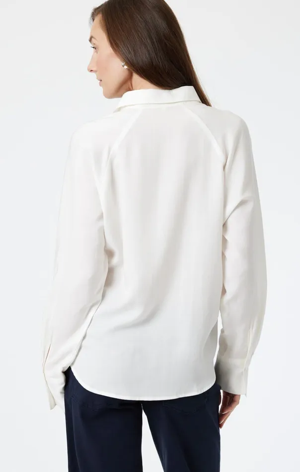 Long Sleeve Tencel Shirt In Antique White Women Mavi Jeans Shirts Long Sleeve Tencel Shirt In Antique White Women Mavi Jeans Shirts