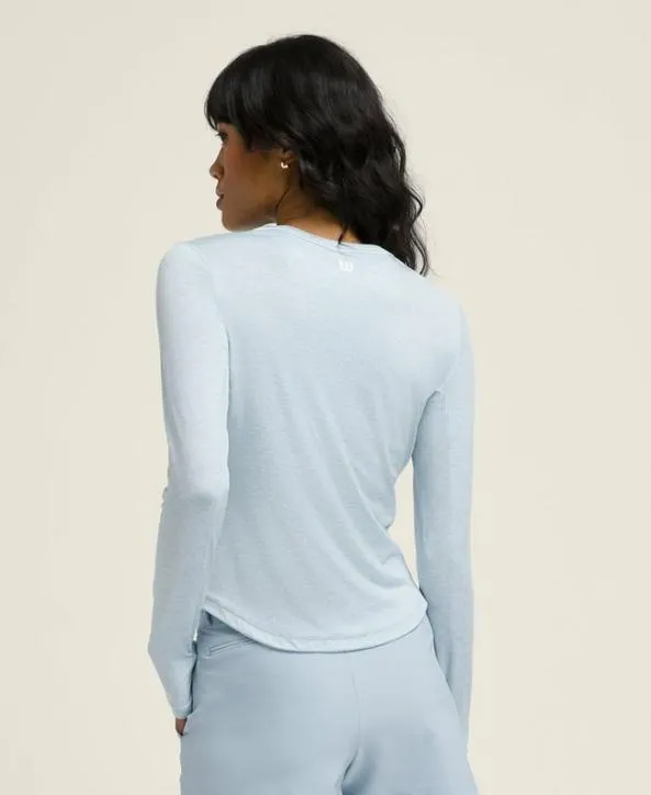 Long Sleeve Tops Women Wilson All Day Long Sleeve Blue Fog Long Sleeve Tops Women Wilson All Day Long Sleeve Blue Fog