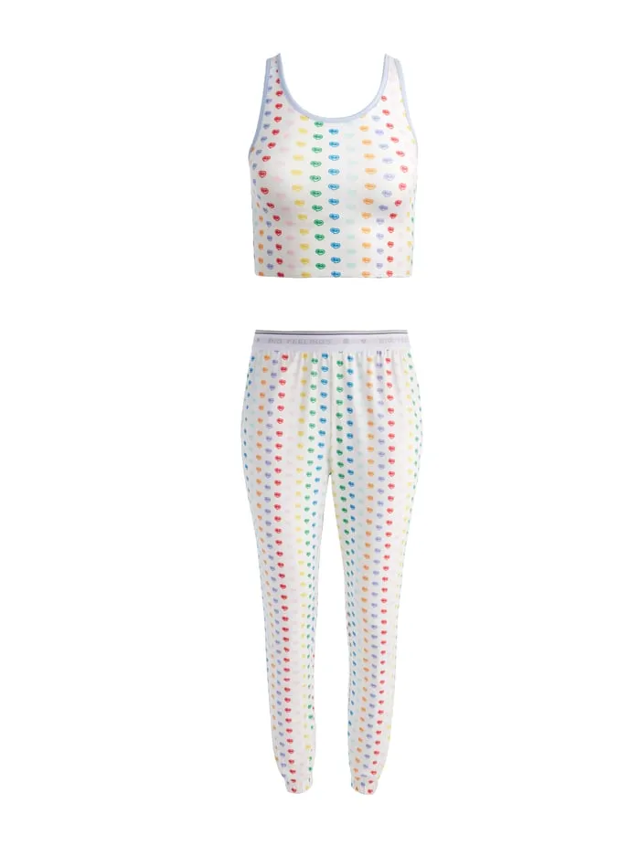 Loungewear Women Alice Olivia Big Feelings Mandy Jogger Pj Set Bright White