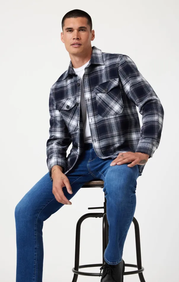 Marcus Slim Straight Leg In Dark Brushed Feather Blue Men Mavi Jeans Denim Marcus Slim Straight Leg In Dark Brushed Feather Blue Men Mavi Jeans Denim