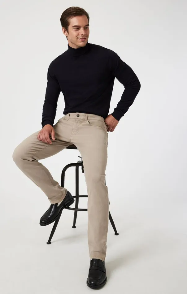 Marcus Slim Straight Leg In Latte Luxe Twill Men Mavi Jeans Pants