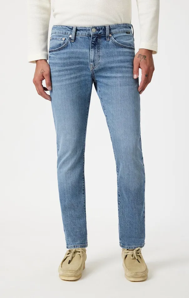 Marcus Slim Straight Leg In Light Brushed Classic Blue Men Mavi Jeans Denim Marcus Slim Straight Leg In Light Brushed Classic Blue Men Mavi Jeans Denim