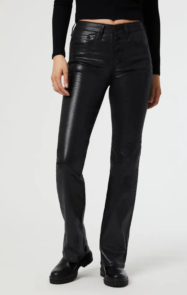 Maria Button Up Flare In Black Jeather Women Mavi Jeans Pants Maria Button Up Flare In Black Jeather Women Mavi Jeans Pants