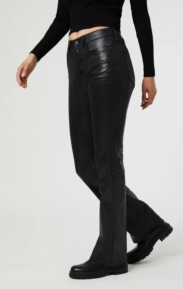 Maria Button Up Flare In Black Jeather Women Mavi Jeans Pants Maria Button Up Flare In Black Jeather Women Mavi Jeans Pants