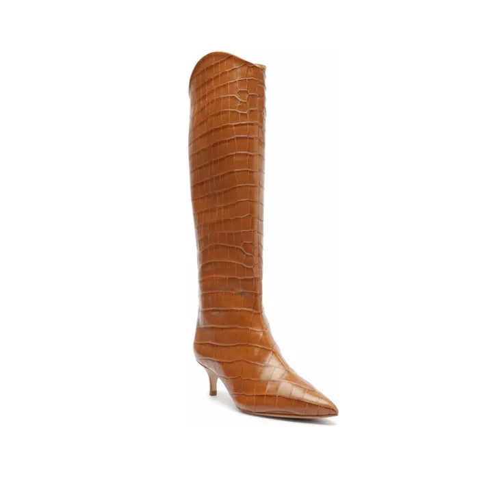 Maryana Lo CrocodileEmbossed Leather Boot Honey Peach Women Schutz Shoes Maryana Boots Maryana Lo CrocodileEmbossed Leather Boot Honey Peach Women Schutz Shoes Maryana Boots