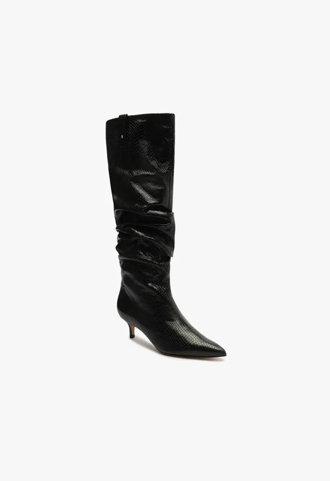 Maryana Lo Slouch Boot Black Women Schutz Shoes Maryana Boots