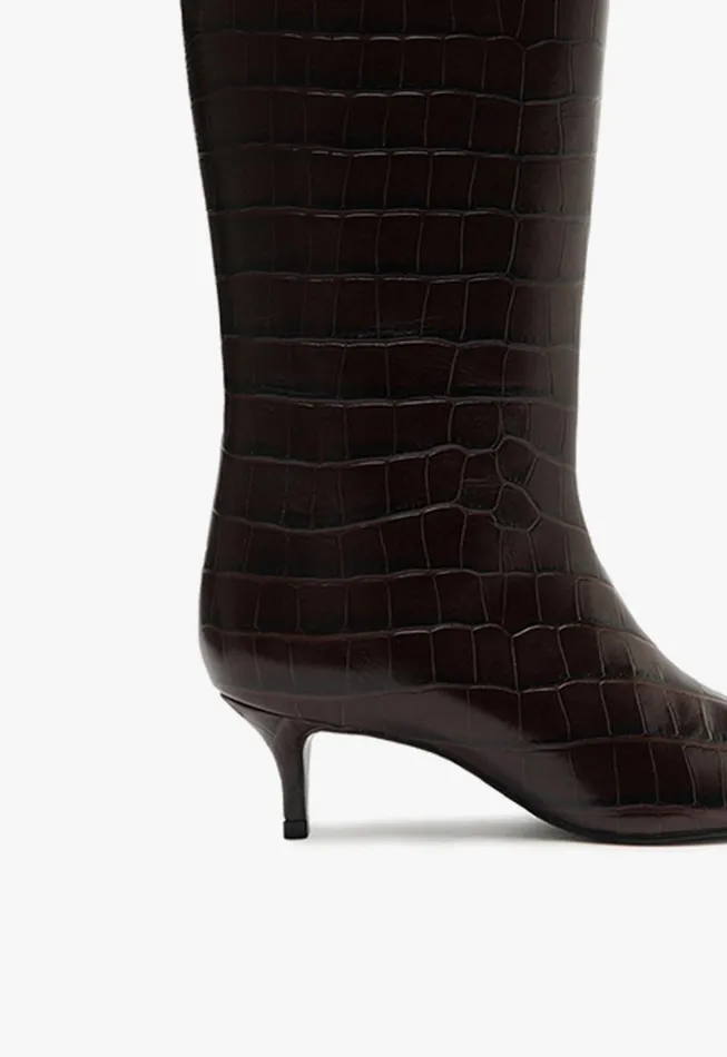 Maryana Lo Wide Boot Brown Women Schutz Shoes Maryana Boots