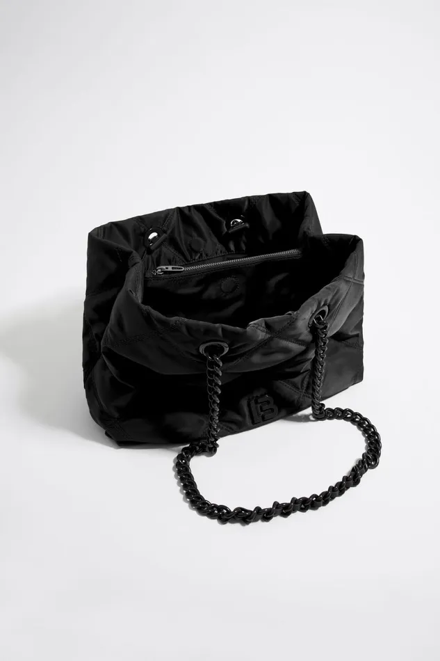 Medium Black Padded Nylon Shopper Bag Black Women Bimba Y Lola Shoppers Medium Black Padded Nylon Shopper Bag Black Women Bimba Y Lola Shoppers