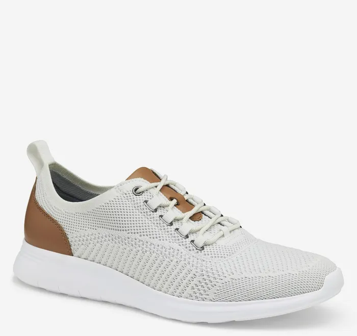 Men Amherst Knit UThroat Off White Knit JohnstonandMurphy LaceUps