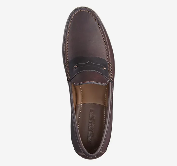 Men Baldwin Penny Loafer Dark Brown English Full Grain JohnstonandMurphy SlipOns and Loafers Men Baldwin Penny Loafer Dark Brown English Full Grain JohnstonandMurphy SlipOns and Loafers