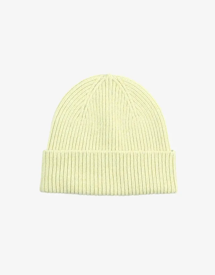 Men Beanies Colorful Standard Merino Wool Beanie Soft Yellow