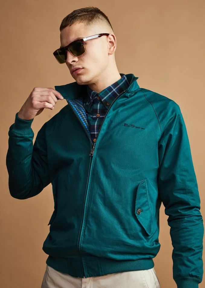 Men Ben Sherman Harrington Jackets Signature Harrington Jacket 8211 Ocean Green Men Ben Sherman Harrington Jackets Signature Harrington Jacket 8211 Ocean Green