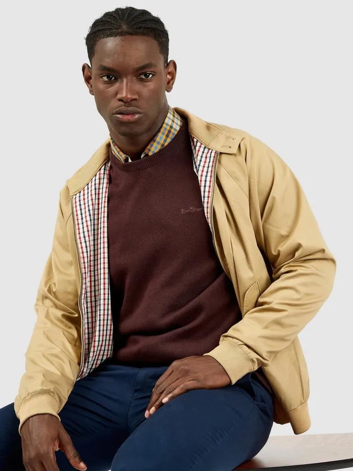 Men Ben Sherman Harrington Jackets Signature Harrington Jacket 8211 Sand