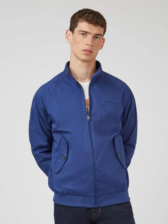 Men Ben Sherman Jackets and Outerwear Signature Harrington Jacket 8211 Royal