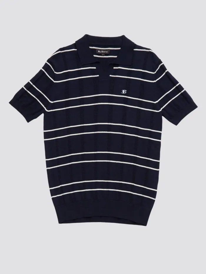 Men Ben Sherman Mod Knit Polos B By Relaxed Knit Polo 8211 Marine Men Ben Sherman Mod Knit Polos B By Relaxed Knit Polo 8211 Marine