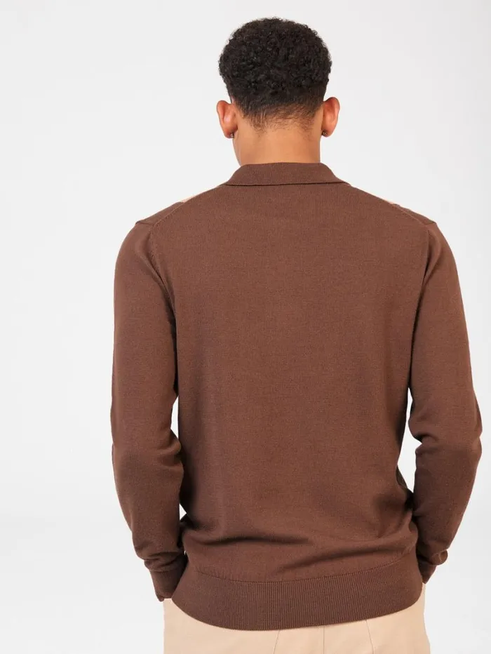 Men Ben Sherman Mod Knit Polos Block Stripe Merino Knit Polo 8211 Chocolate Men Ben Sherman Mod Knit Polos Block Stripe Merino Knit Polo 8211 Chocolate