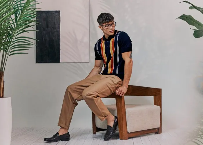 Men Ben Sherman Mod Knit Polos Signature Mod Knit Stripe Polo 8211 Navy Men Ben Sherman Mod Knit Polos Signature Mod Knit Stripe Polo 8211 Navy