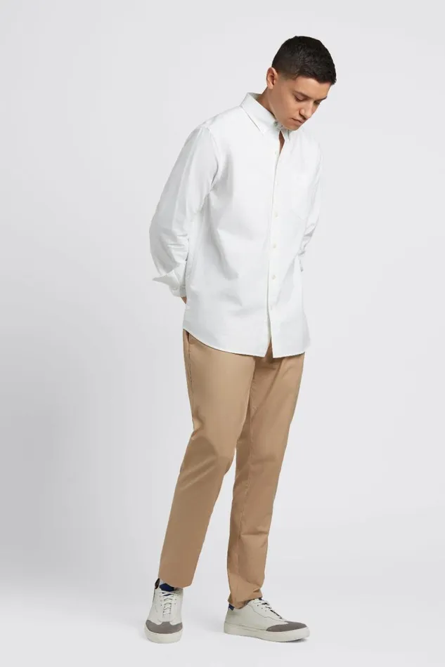Men Ben Sherman Oxford Shirts Brighton Oxford Organic Shirt 8211 White