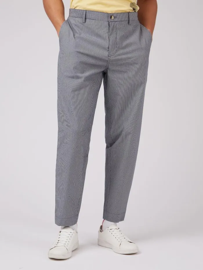 Men Ben Sherman Pants and Chinos B By Cotton Taper Trousers