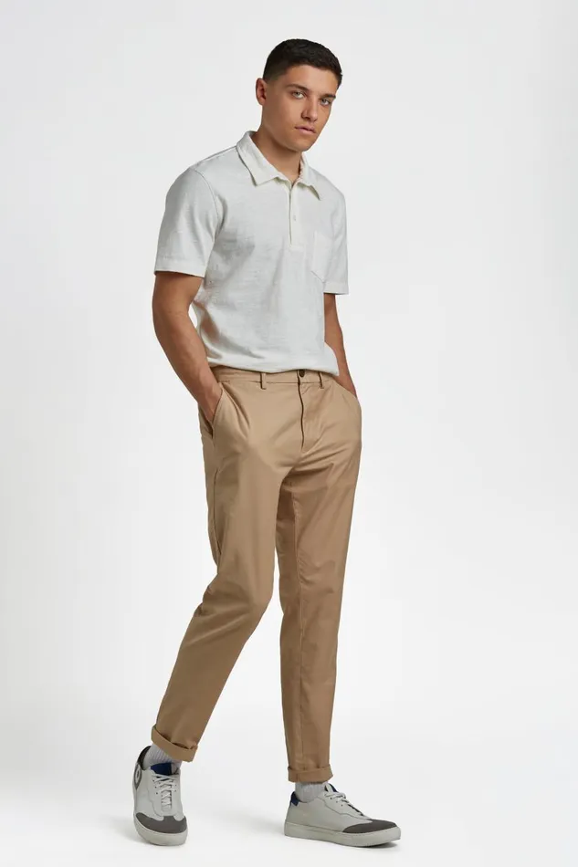 Men Ben Sherman Pants and Chinos Everyday Slim Fit Chino Pant 8211 Sand