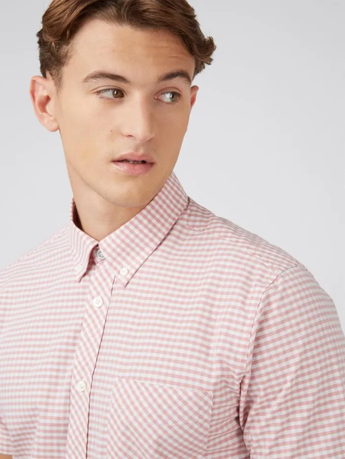 Men Ben Sherman Short Sleeve Shirts Signature Gingham ShortSleeve Shirt 8211 Raspberry Men Ben Sherman Short Sleeve Shirts Signature Gingham ShortSleeve Shirt 8211 Raspberry