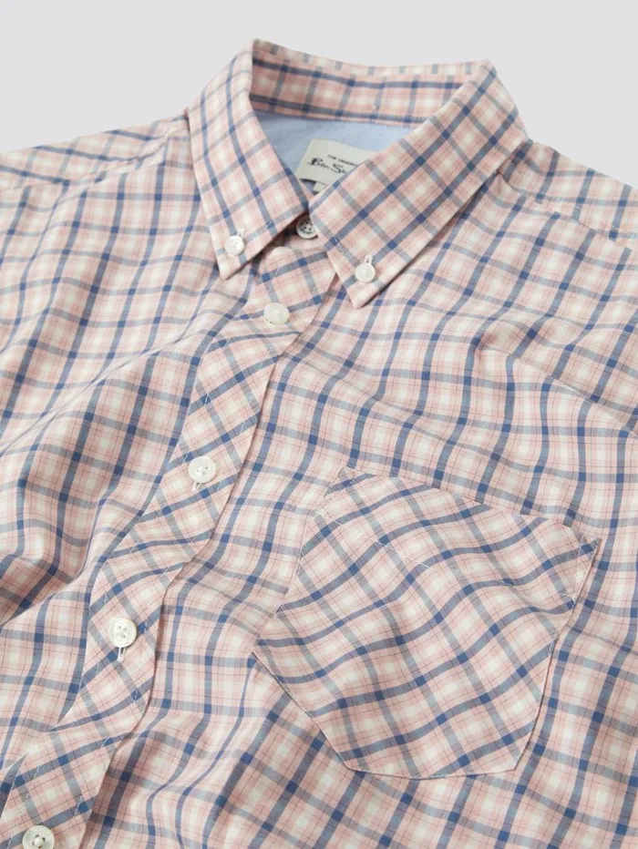 Men Ben Sherman Short Sleeve Shirts Signature House Check Shirt 8211 Light Pink Men Ben Sherman Short Sleeve Shirts Signature House Check Shirt 8211 Light Pink