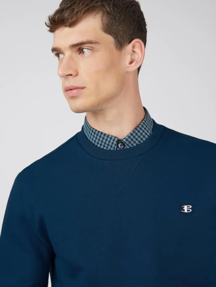Men Ben Sherman Sweatshirts and Hoodies B By Crewneck Sweatshirt 8211 Marine