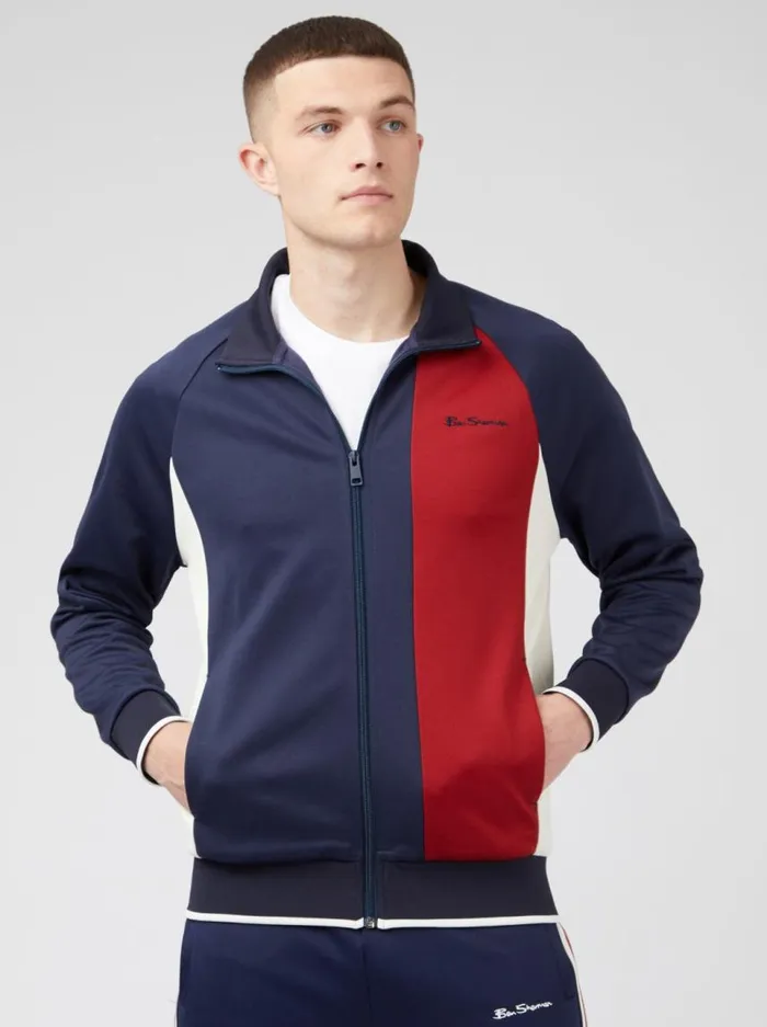 Men Ben Sherman Sweatshirts and Hoodies Signature Colorblock Track Jacket