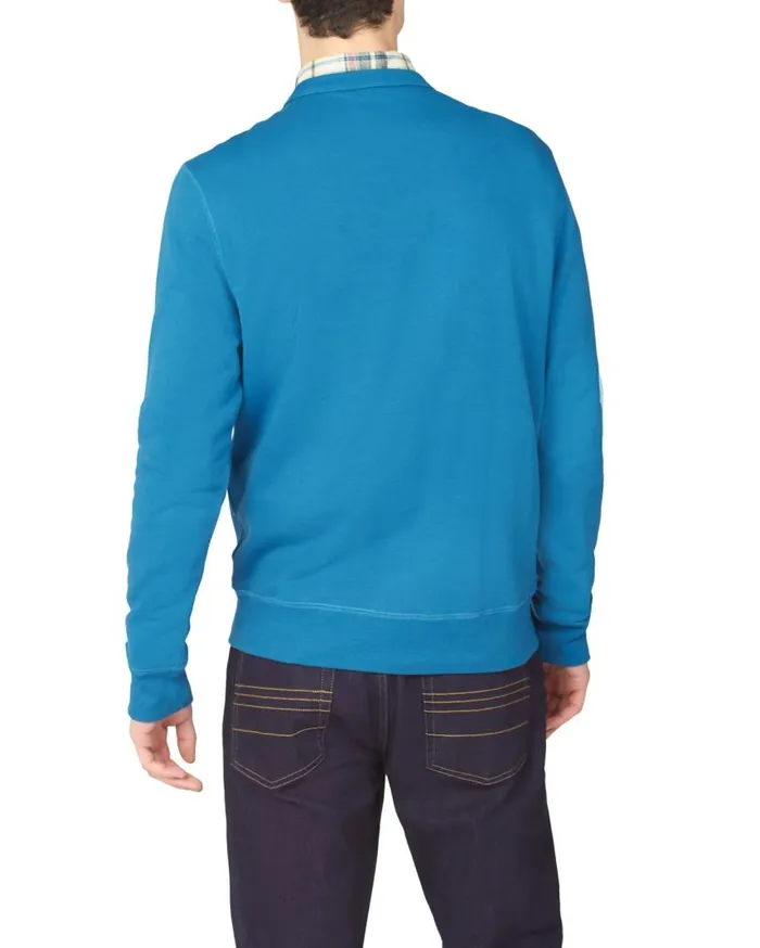 Men Ben Sherman Sweatshirts and Hoodies Signature Logo Sweatshirt 8211 Petrol
