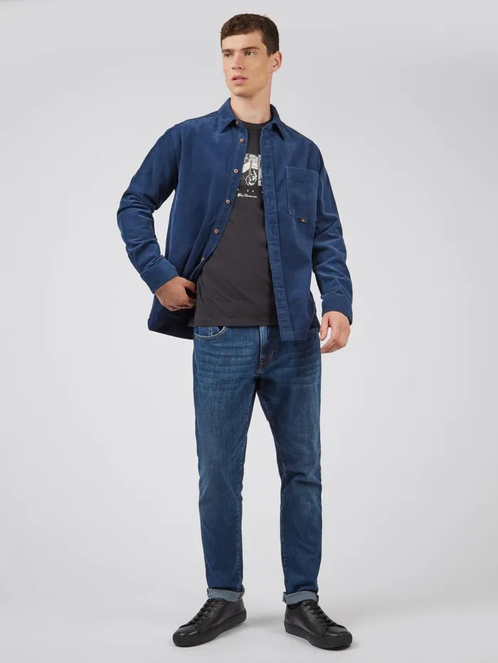 Men Ben Sherman TShirts and Graphic Tees Organic Jersey Culture Graphic Tee 8211 Black