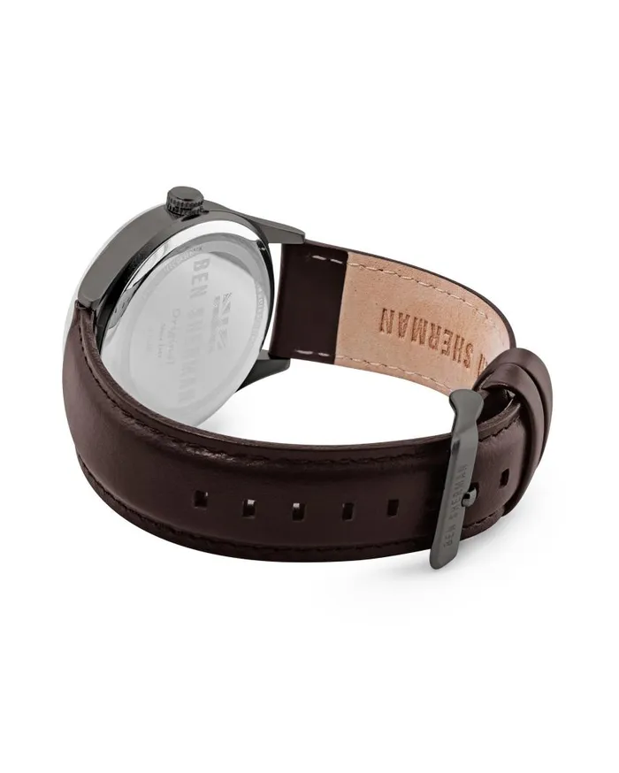 Men Ben Sherman Watches Harrison Original Watch 8211 BrownCharcoal GreySilver