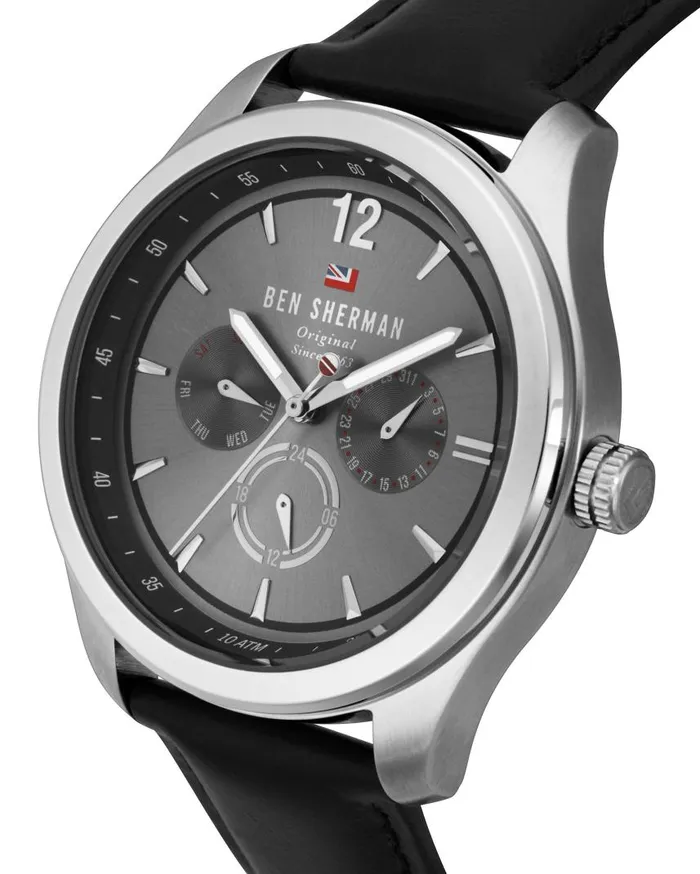 Men Ben Sherman Watches Sugarman Multifunction Watch 8211 BlackGreySilver
